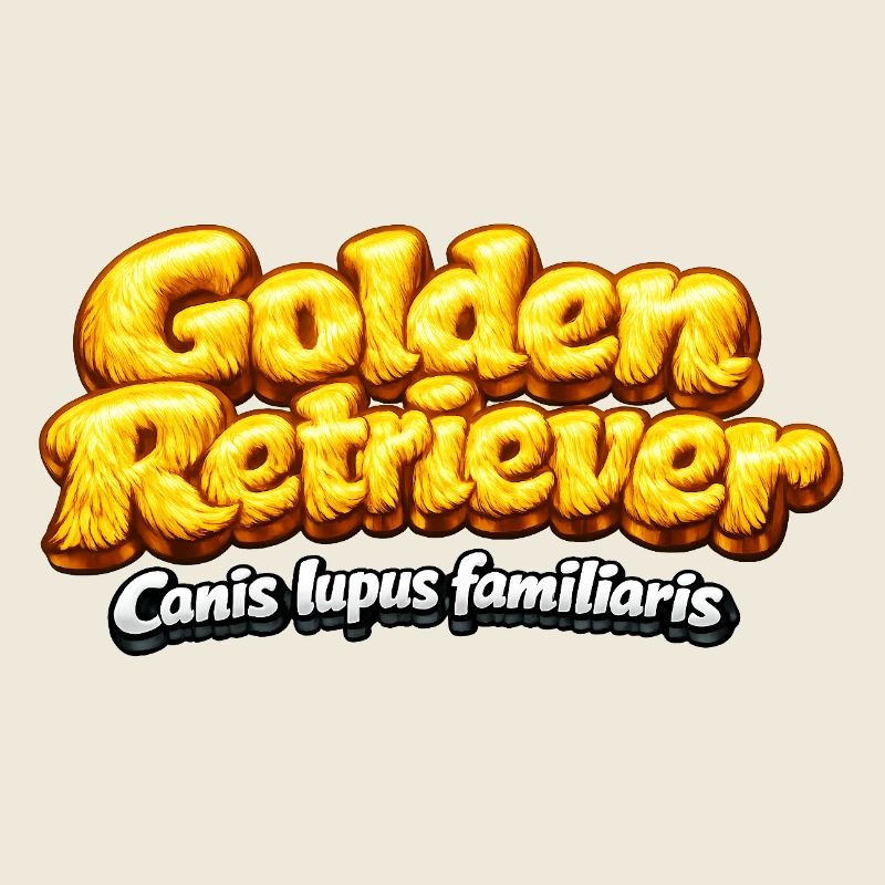 Golden Retriever - design typographique