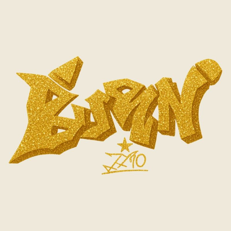 Gold Glitzer Graffiti BANG Design