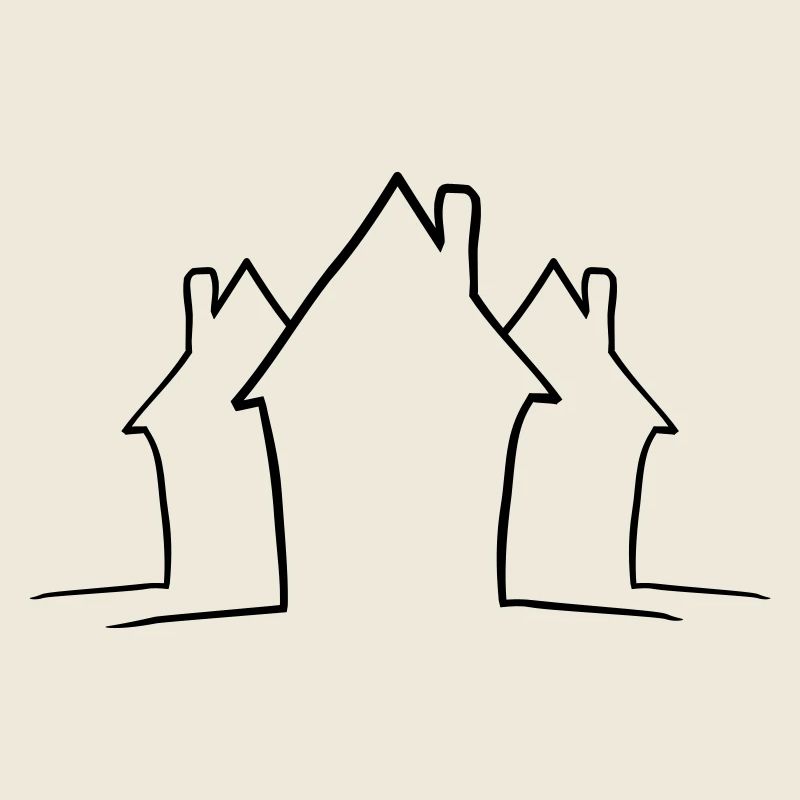 Lignes de maisons de quartier