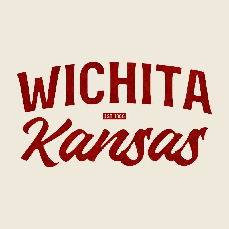 Wichita Kansas Retro Script