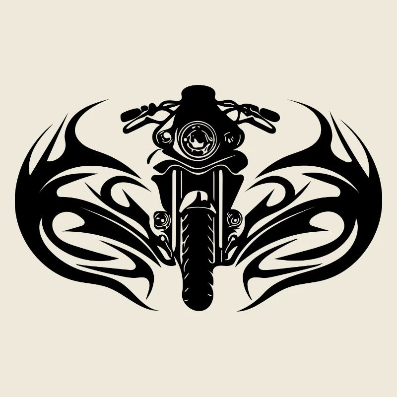 Motorcycle Racing Tattoo Splash Style