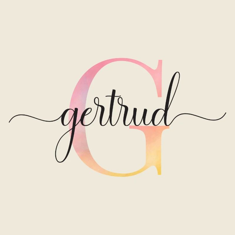 G| Monogramm | Name | Gertrud |Watercolor