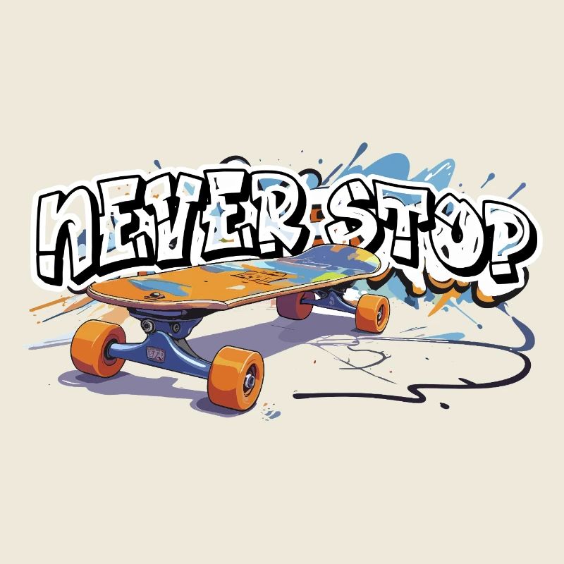 Farbiger Skateboard Graffiti Design