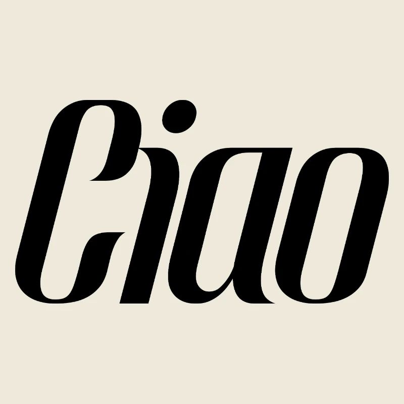 Ciao Italy Saying – Conception typographique minimaliste