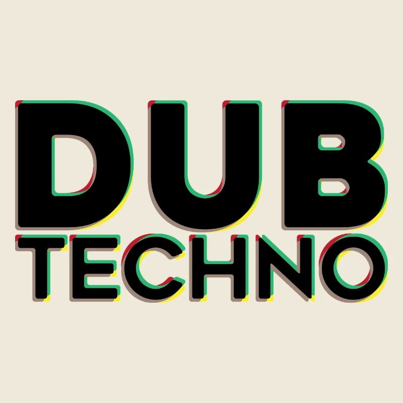 Dub Techno Neon Outline