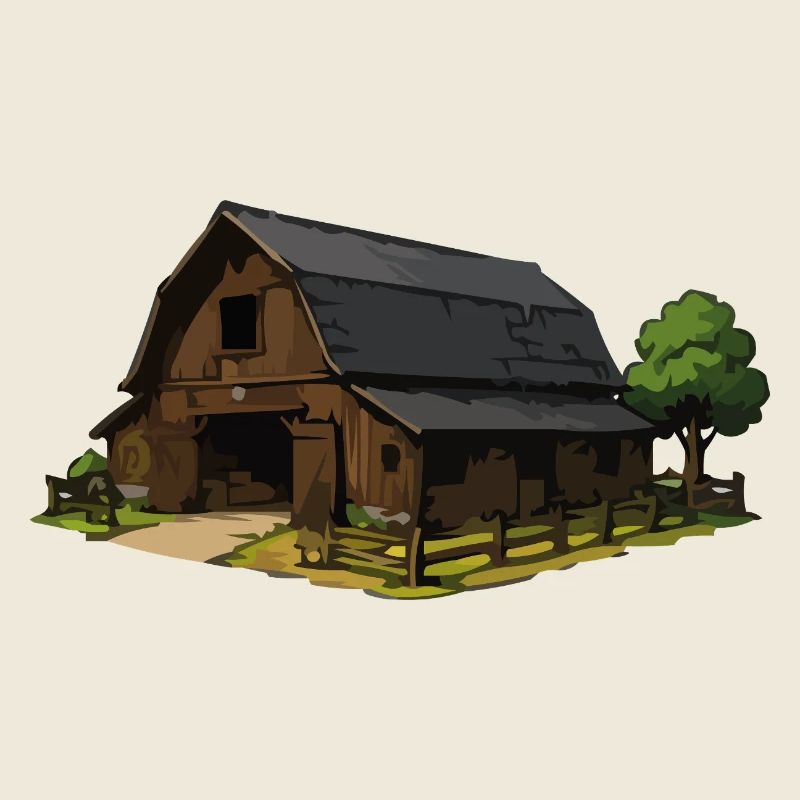 Rustic Barn Illustration