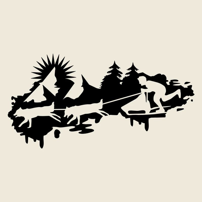 une course de chiens de traîneau