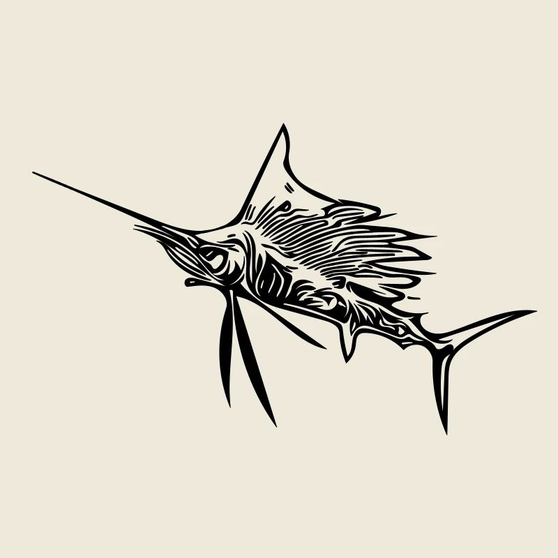 Wild Swordfish Vector