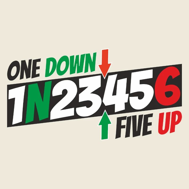 One down - five up - motorcycle pattern