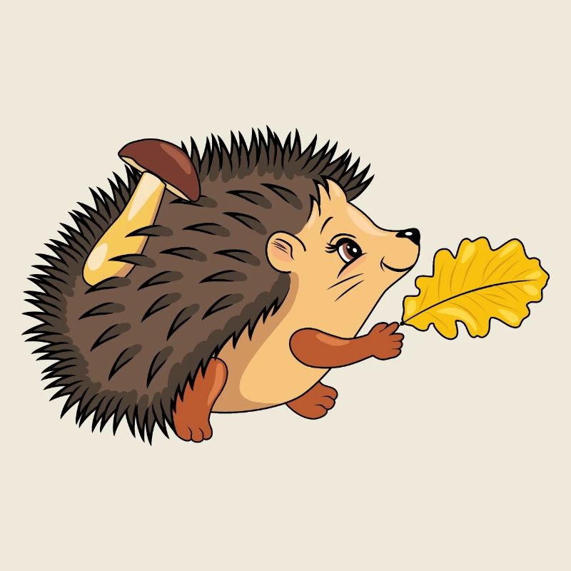 Glücklicher gehender Igel