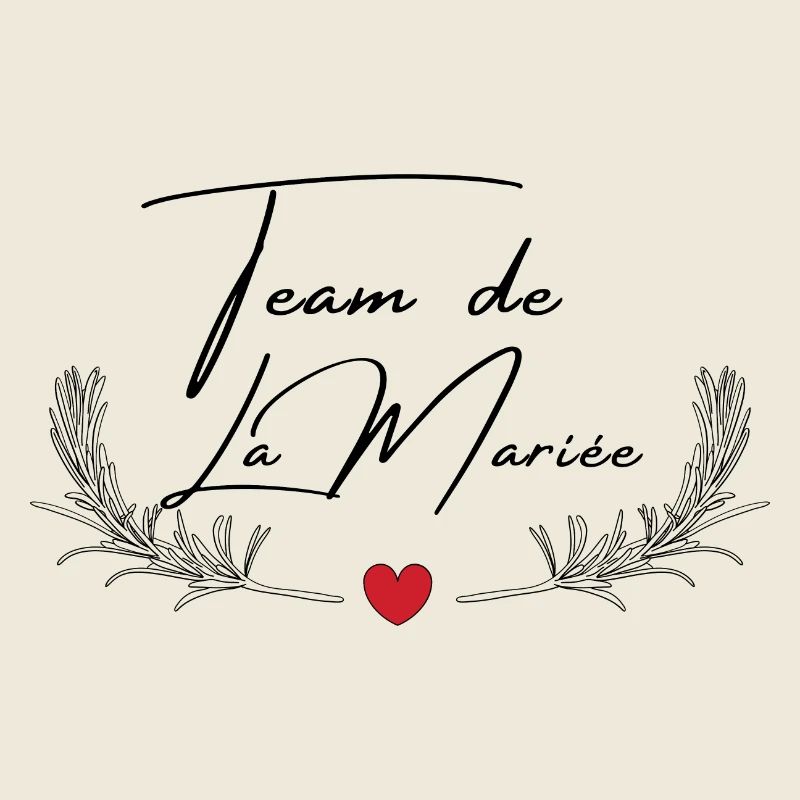 Team de La mariée -tshirt assorti