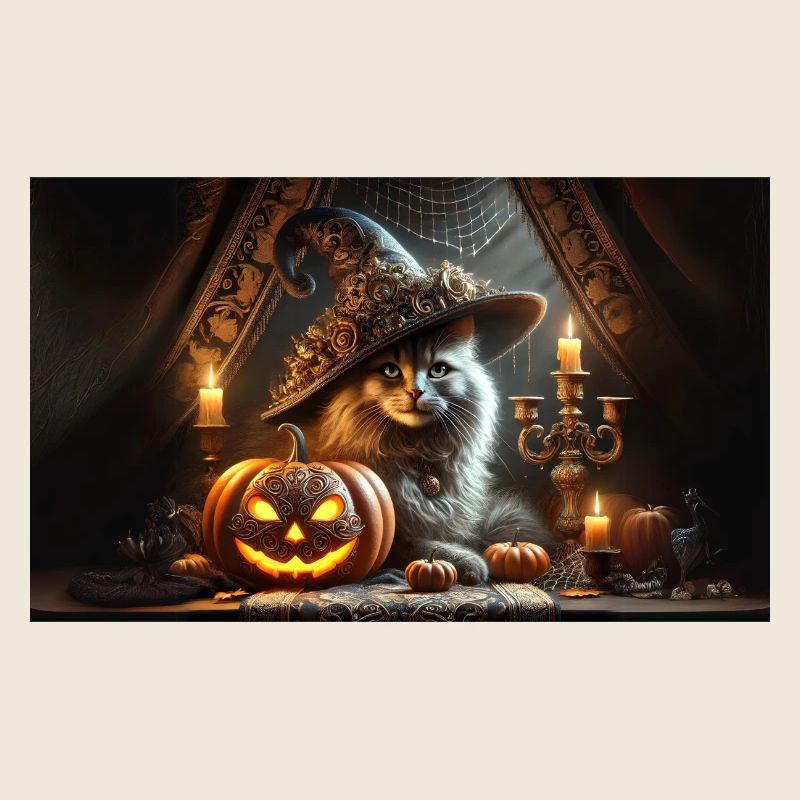 Chat d'halloween en costume pirate