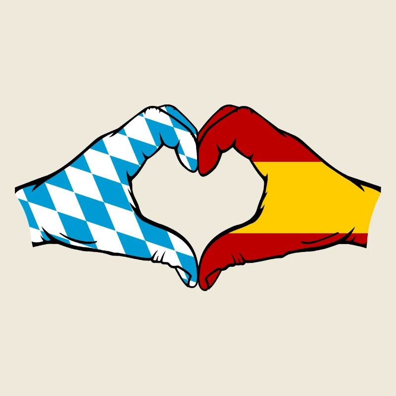 Bavière, Espagne, Drapeau, Aiguilles, Coeur