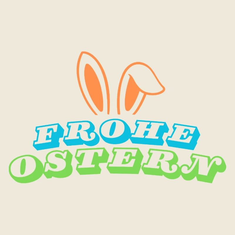 Frohe Ostern - Design mit Hasenohren