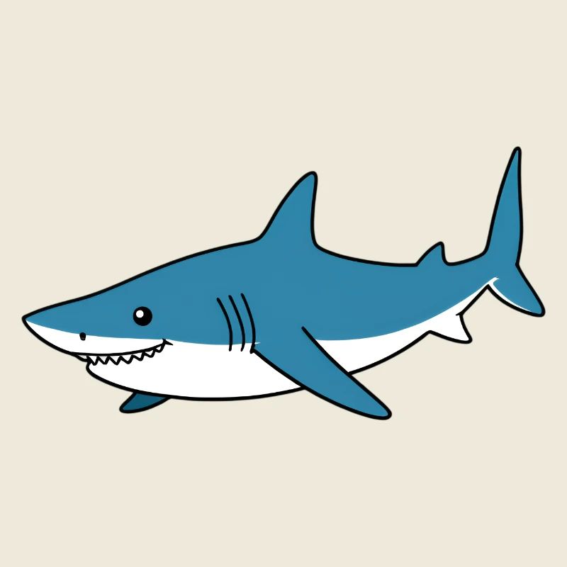 Requin Cartoon Bleu – Ami côtier