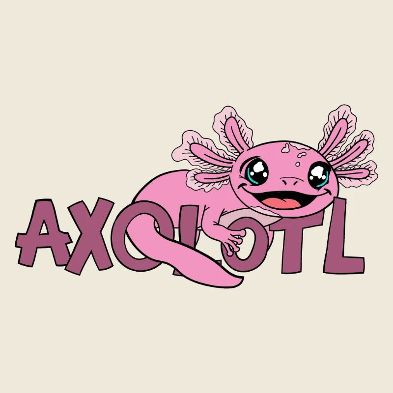 Lettrage Axolotl Joyeux