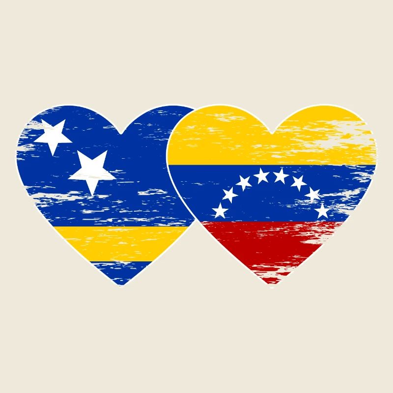 Cœur du drapeau du Venezuela de Curaçao utilisé