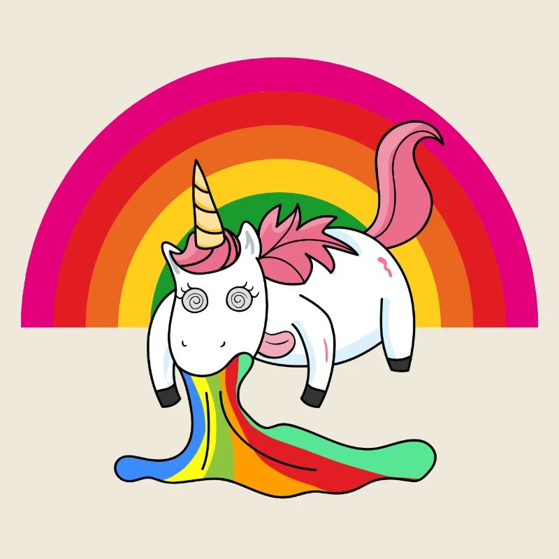 Kotzendes Einhorn Regenbogen