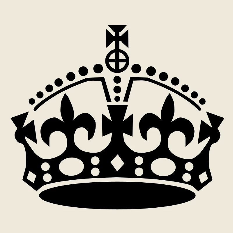 keep calm and carry on crown vector