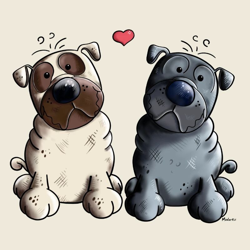 Lustige Möpse I Mops I Pug Love I Geschenk