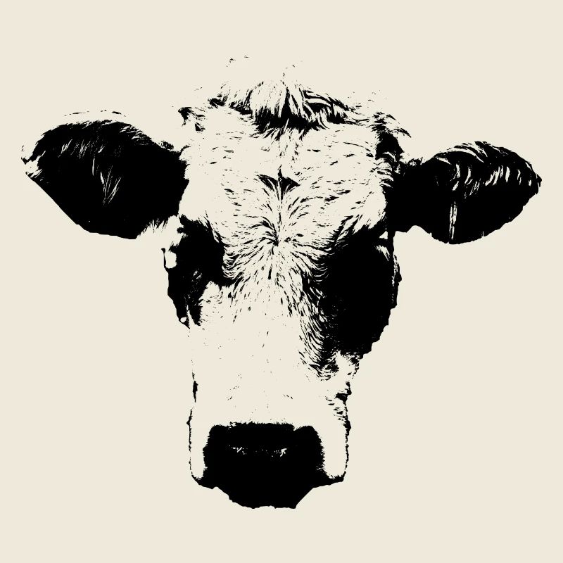 Bande dessinée vache en noir et blanc