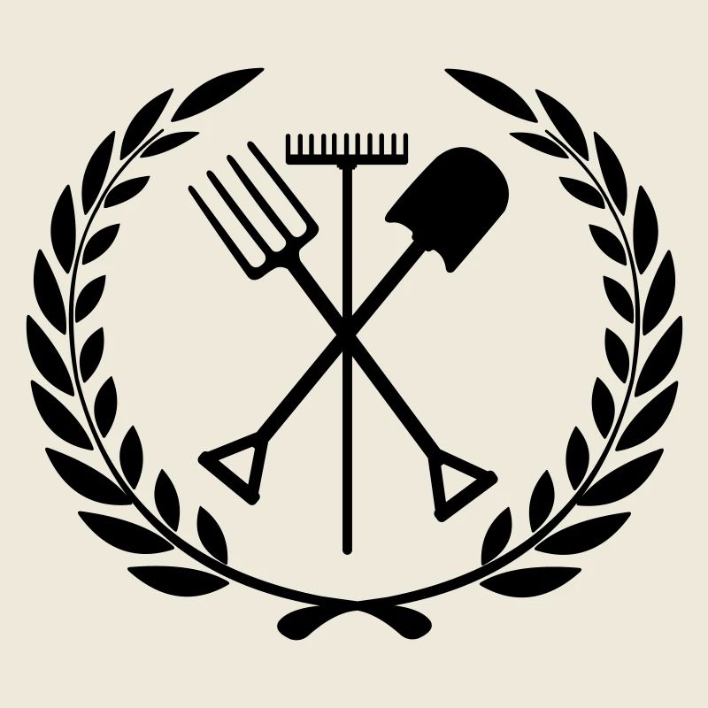 Garden tools rake, shovel, pitchfork