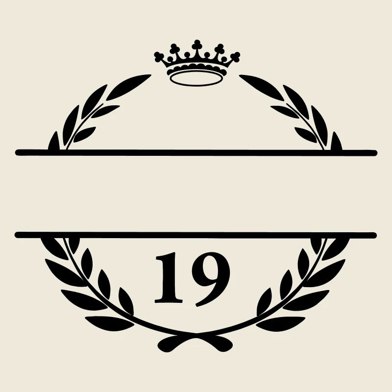 Bannière de nom Lauwerkrans avec le numéro 19