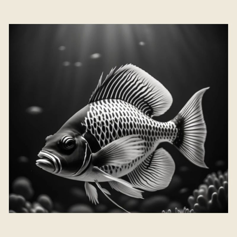 Poisson fish noir