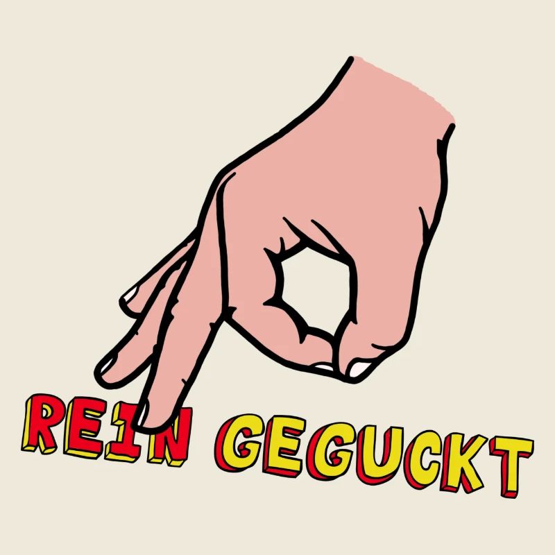 Comic Hand Index Finger with Retro Text