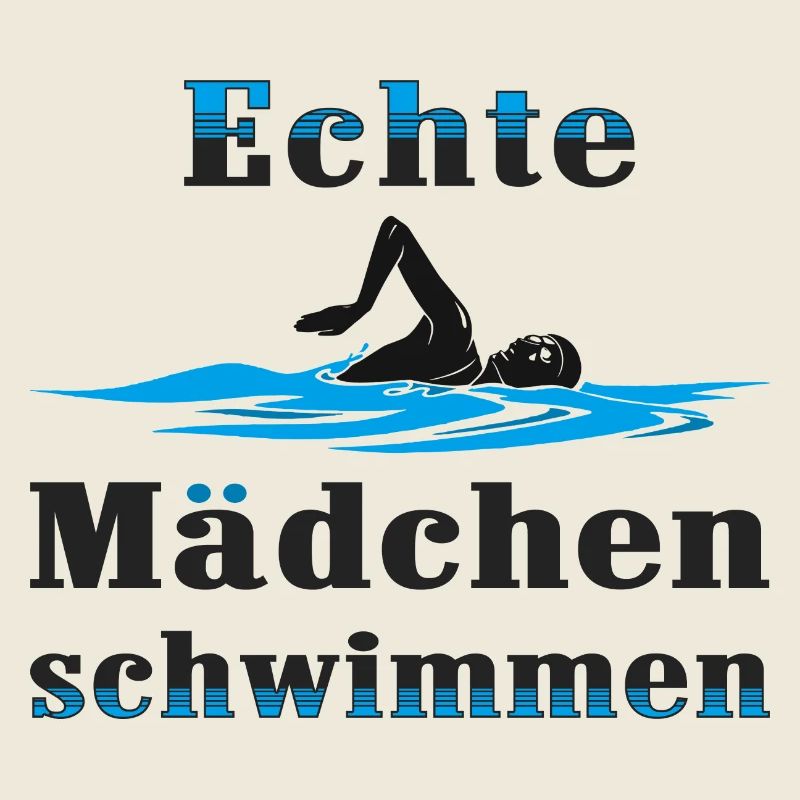 Echte Mädchen schwimmen
