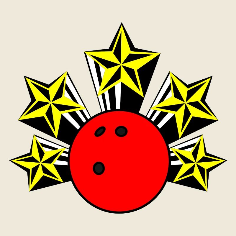 Boule de bowling avec des étoiles