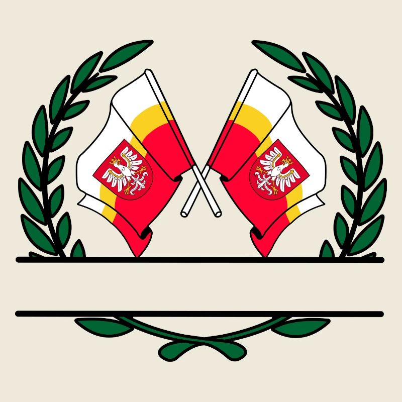 Drapeaux Bannière couronne de laurier Petite Pologne