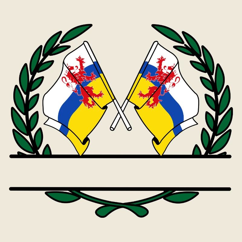 Drapeaux de la province du Limbourg couronne de laurier bannière