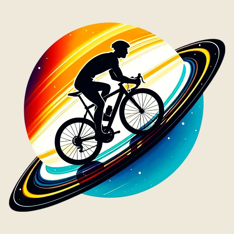 Cyclist on Saturn