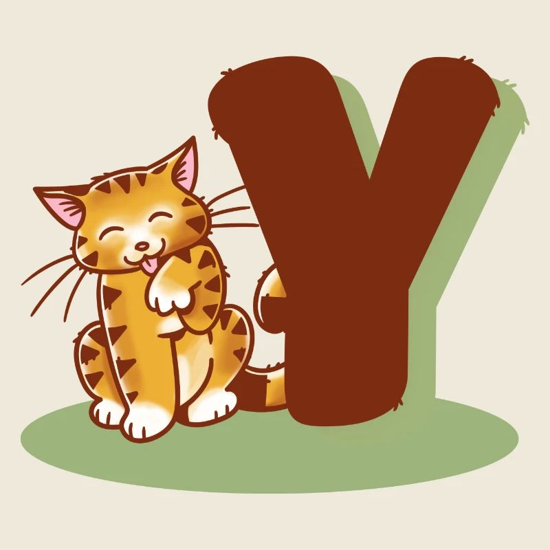 Katze Buchstabe Y
