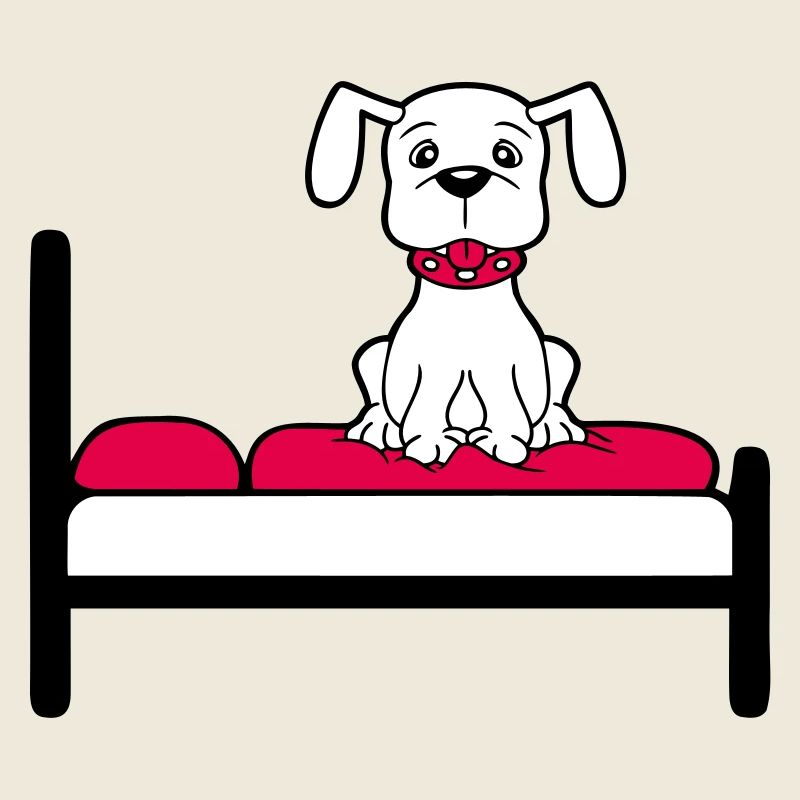 Chien Sur Le Lit Détendu Dormir Chambre Mignon