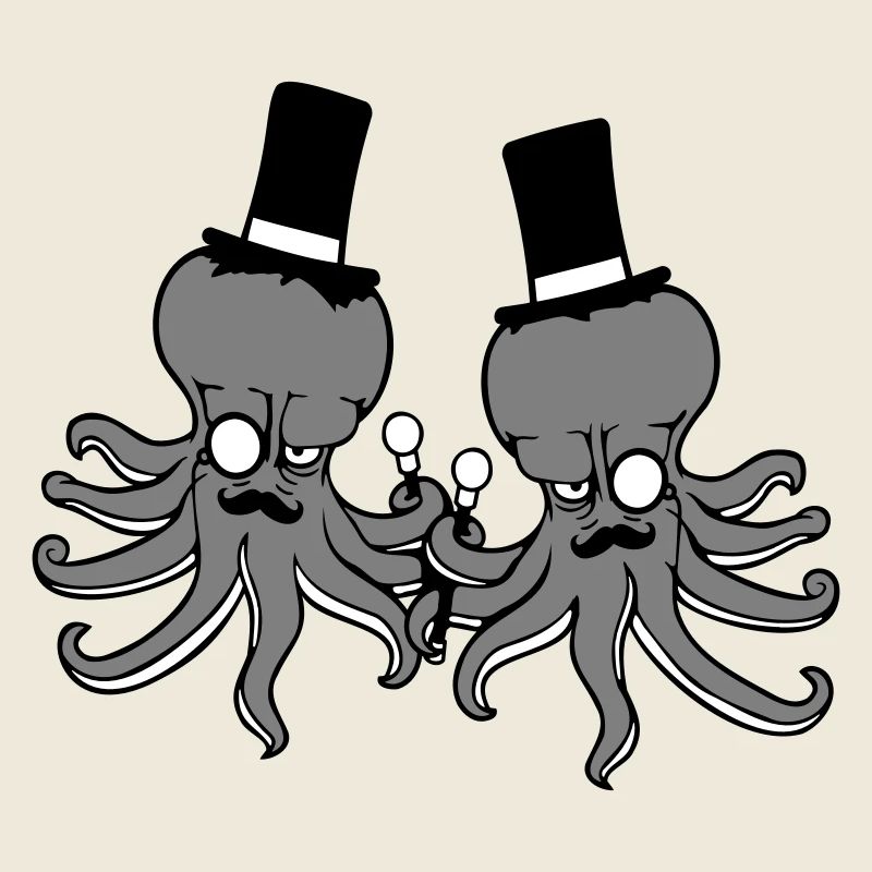 2 Kraken Mr. Sir Hat Monocle Lunettes Rich Friends