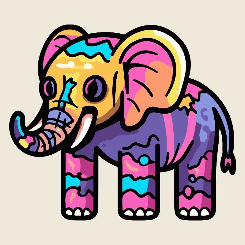 Éléphant Halloween Zombie