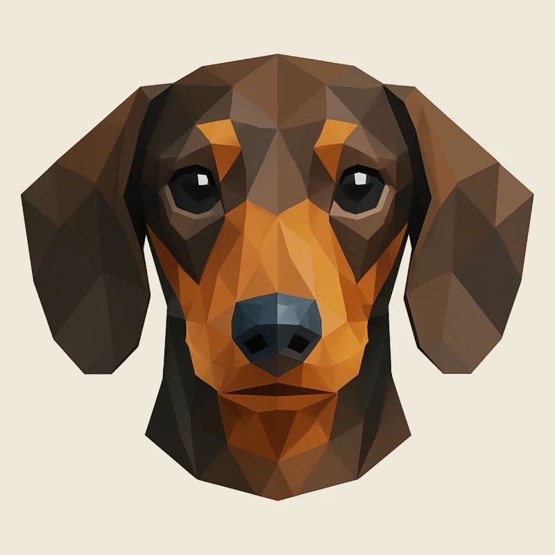 Süßer Dachshund – Polygon Hundedesign