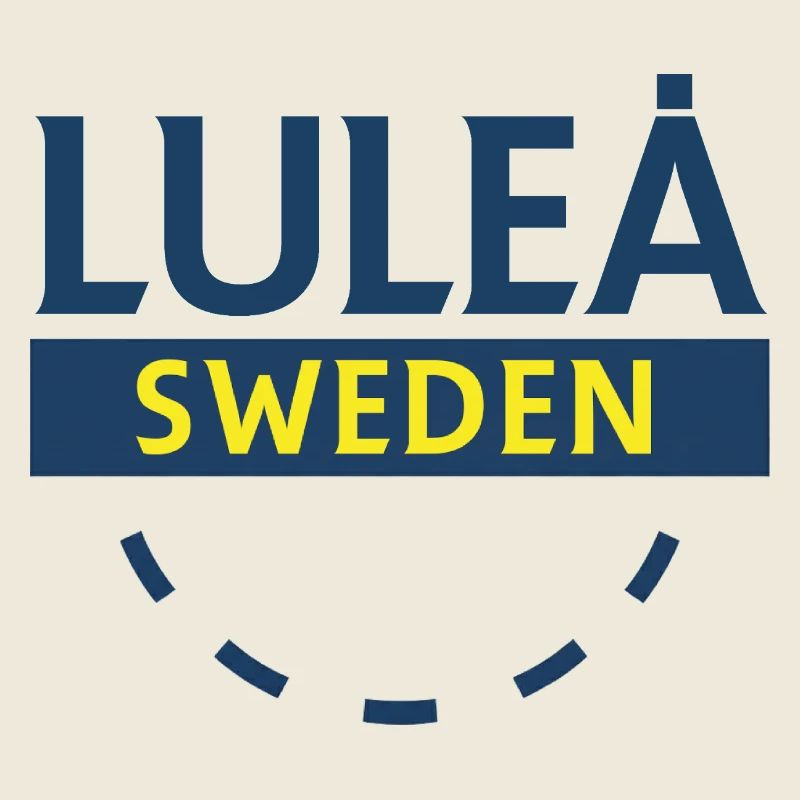 Luleå, Suède, Skyline, Texte à Blågult
