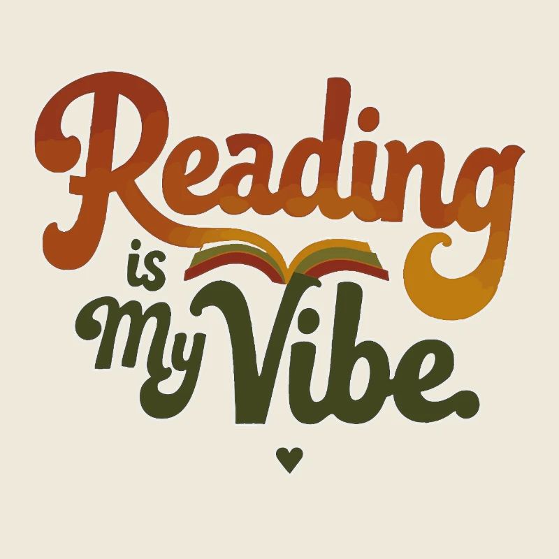 Reading Is My Vibe – Retro Buchspruch