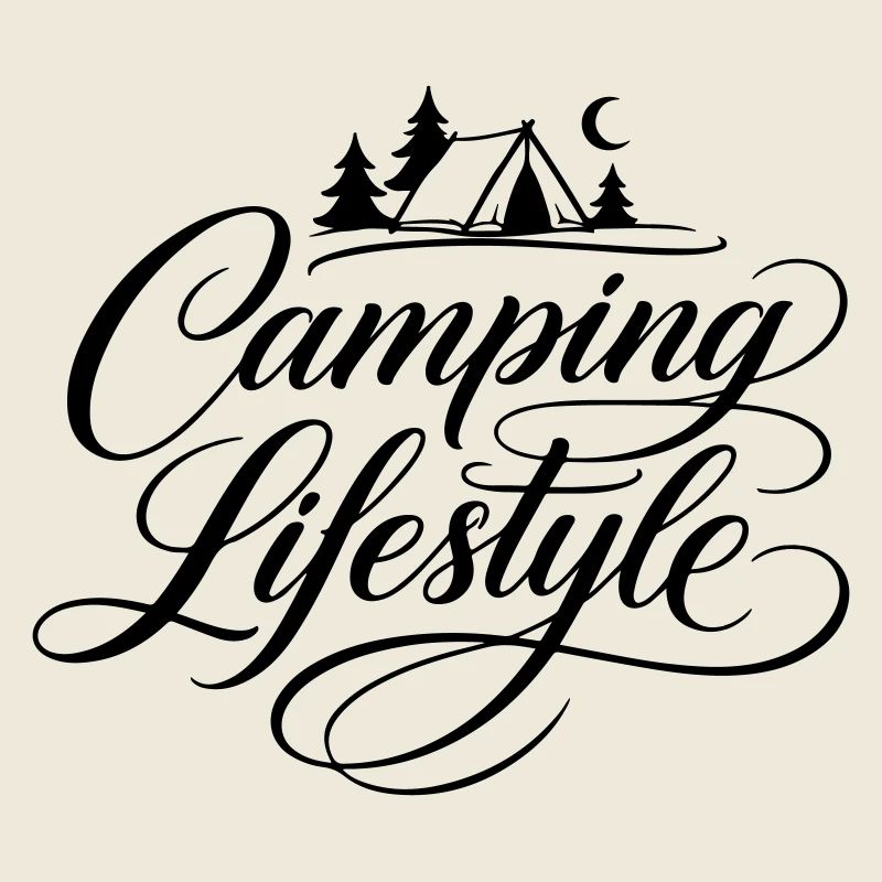 Camping Leben Spruch Zelt