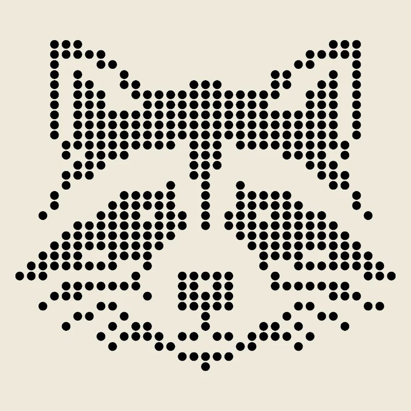 Geometrisches Waschbärendesign