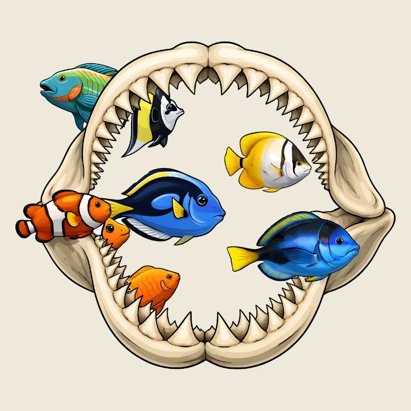 Amateur d’aquarium Dentition de requin Poisson Océan