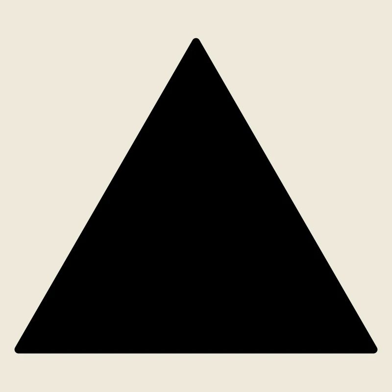 Triangle équilatéral de symbole noir