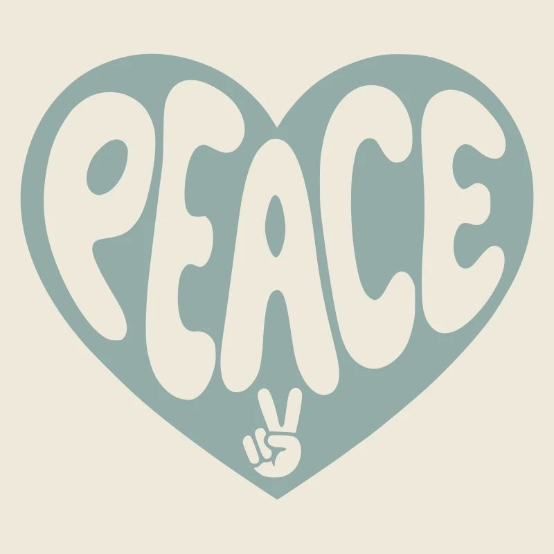Peace Heart with Peace Sign