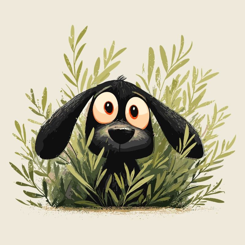Sifflet de chien dans les buissons de la forêt