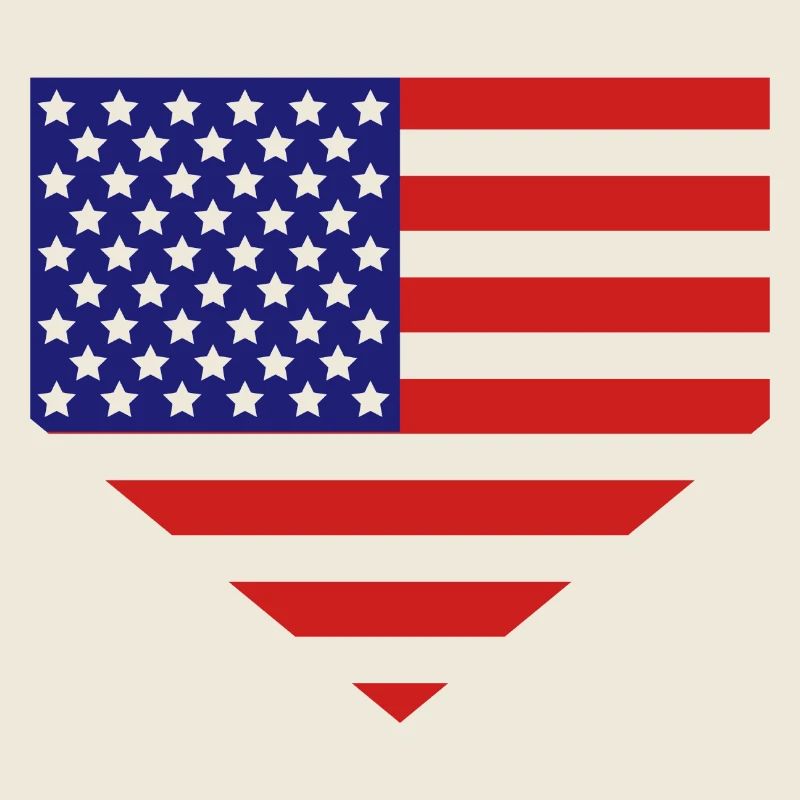 Drapeau américain au marbre