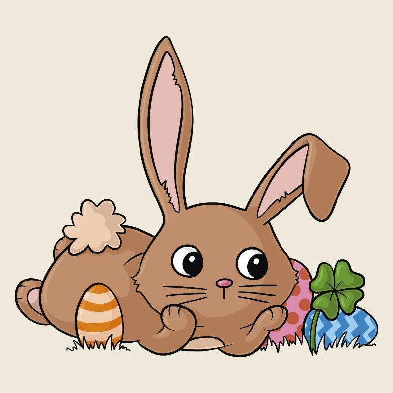 Träumender Comic Osterhase