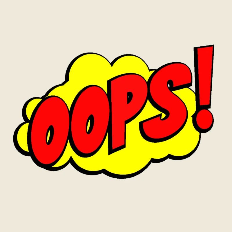 Dessin animé Oops Conception de bande dessinée